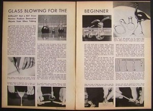 Glass Blowing 1945 How-To INFO Projects/Basic Techniques