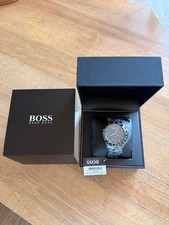 Image of Hugo Boss Men's Watch 1513758 Chronograph Blue Dial Stainless Steel New In Box