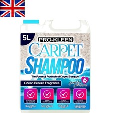 Concentrated Carpet Cleaning Shampoo - Ocean Fresh 5L, Deep & Refreshing Clean 6.80 per litre