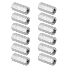 M10x1.5mm Stainless Steel Hex Coupling Nuts,12pcs 40mm Threaded Rod Connector