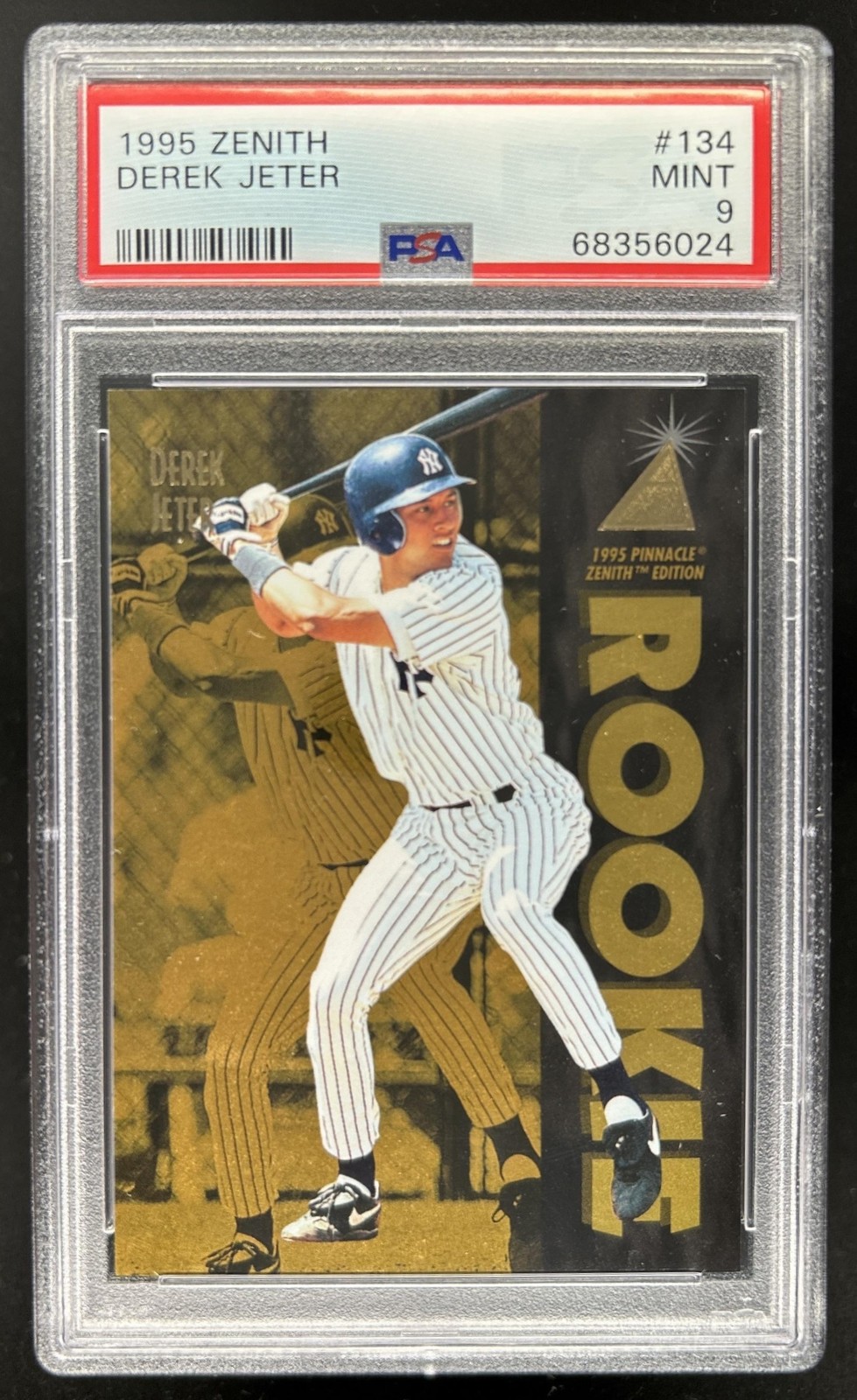 1995 Pinnacle Zenith Derek Jeter Rookie RC #134 New York Yankees PSA 9 view 1