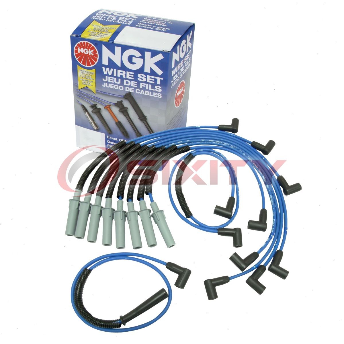 1 pc NGK Spark Plug Wire Set for 1992-1993 Dodge D250 5.2L 5.9L V8 - Engine ur