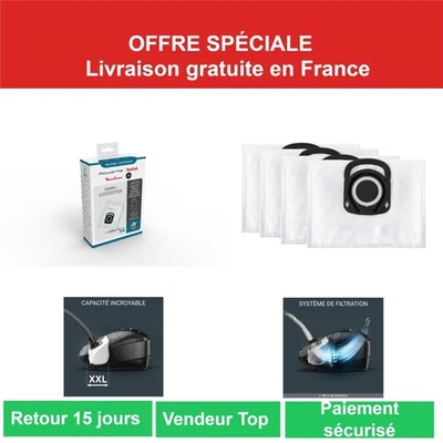 Rowenta Lot de 4 sacs Hygiène+ pour aspirateurs traîneaux - Photo 1/4