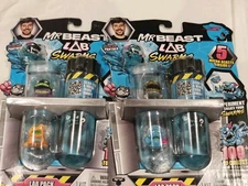 2 Pack 2025 NEW MR BEAST LAB SWARMS 5" Micro Beasts Inside Lab Pack 1" Figures 