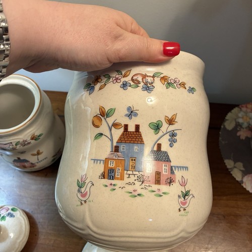 2 Vintage International China Company Heartland Stoneware Canisters Thailand EUC - Picture 8 of 18