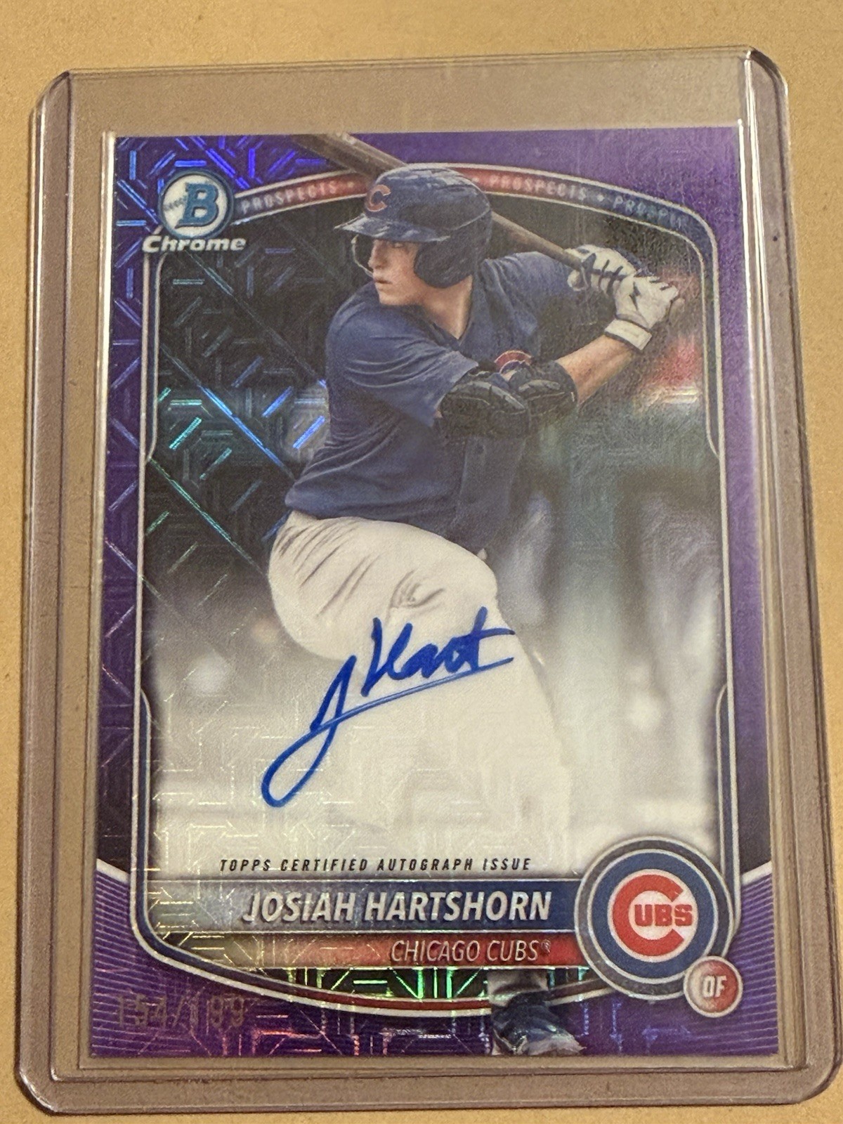 2025 Bowman Draft Mega Box #BMA-JHA Josiah Hartshorn Prospect Auto /199 Cubs