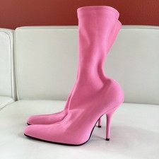 Balenciaga Vibrant Pink Stiletto Heeled Boots...