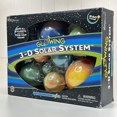 Great Explorations Glowing 3D Solar System 240 Piece Hanging Model Kit 19862 NEW