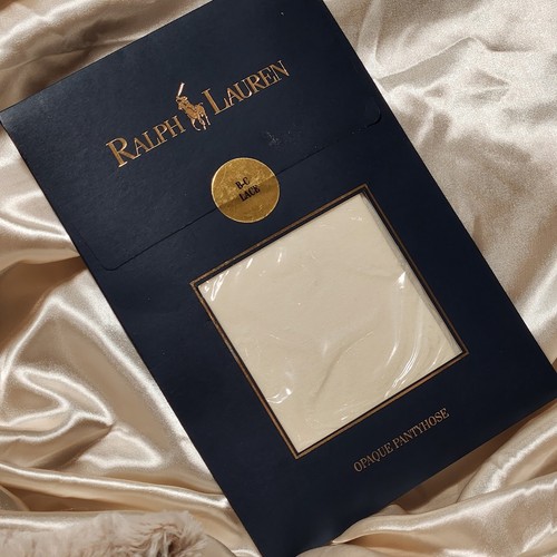 Ralph Lauren Opaque Pantyhose LACE Size B-C Nylon Lycra Blend 115 to 150 lb NIP - Picture 7 of 7
