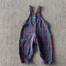 RARE Baby B’gosh Osh Kosh Flannel Overalls. 24 Months: Plaid. Toddler 80’s 90’s
