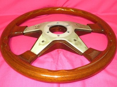 VICTOR Wood Steering Wheel 360mm JDM Euro Fiat 500 Alfa VW Beetle