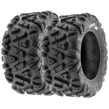 Pair of 2, 24x11-10 24x11x10 Quad ATV All Terrain AT 6 Ply Tires A033 by SunF
