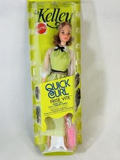 Muñeca Kelley Quick Curl #4221 Mattel 1972 NRFP MIP Steffie Face completa Taiwán