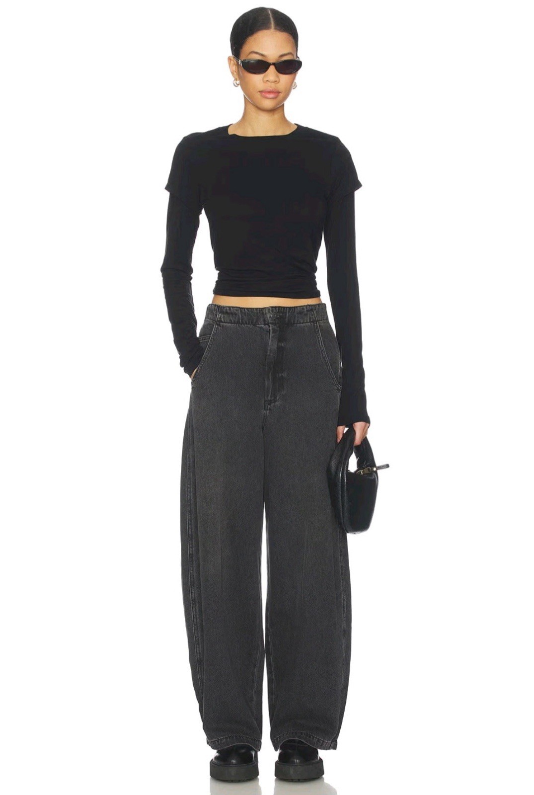 Pistola Lottie High Rise Relaxed Bowed Leg Jeans Zen Wash Womens 24 NWT