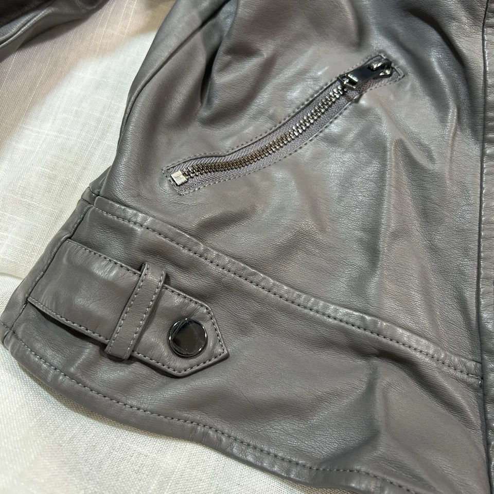 Chaqueta gris Oasis Leather Look Bordeux para mujer talla grande - lavada, nunca usada Foto 3 de 4