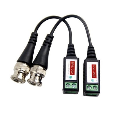 2 Stück CCTV Passive Video Balun Transceiver BNC Stecker auf UTP Cat5 Adapter