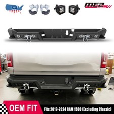 2019 2020 2021-2024 Black Rear Bumper For RAM...