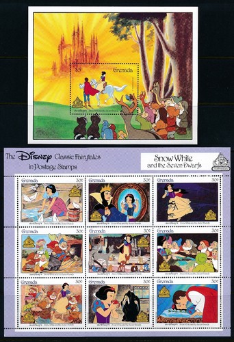 Grenada *CLASSIC DISNEY FAIRYTALES (1987)* #1540-45 PLUS S/S #1546 -51; CV $60+ - Picture 4 of 6