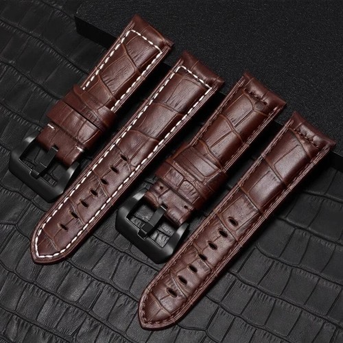 Correa de reloj de cuero de vaca 22 24 26 mm para pulsera Panerai PAM111 PAM441 + herramientas - Imagen 3 de 18
