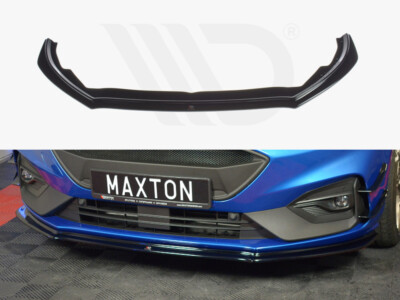 Front Diffuser Diffusor V4 Maxton Design Gloss Black Abs For Ford Focus Mk4 St