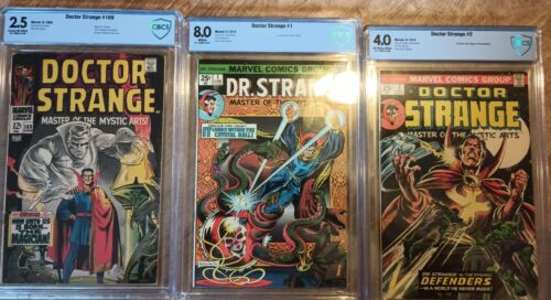 Doctor Strange #169 (2.5) #1 (8.0) #2 (4.0) lot CBCS & not CGC "Keys" 1st app