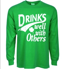 Funny St Patricks Day Shirt Mens Graphic Tee Irish Drinking Drunk Beer Bar Crawl