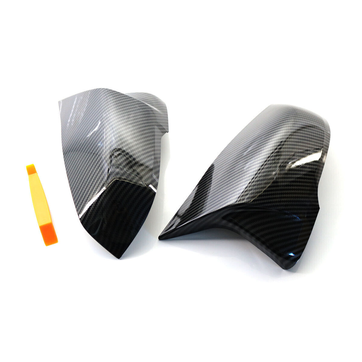 For BMW X1 F48 2016-20 Car Side Rearview Mirror Cover Shell Carbon Fiber Pattern