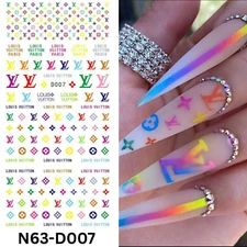 Nails 3D Sticker Multicolor color, Nail Art Sticker Acrylic, Dipping,Gel Manicur