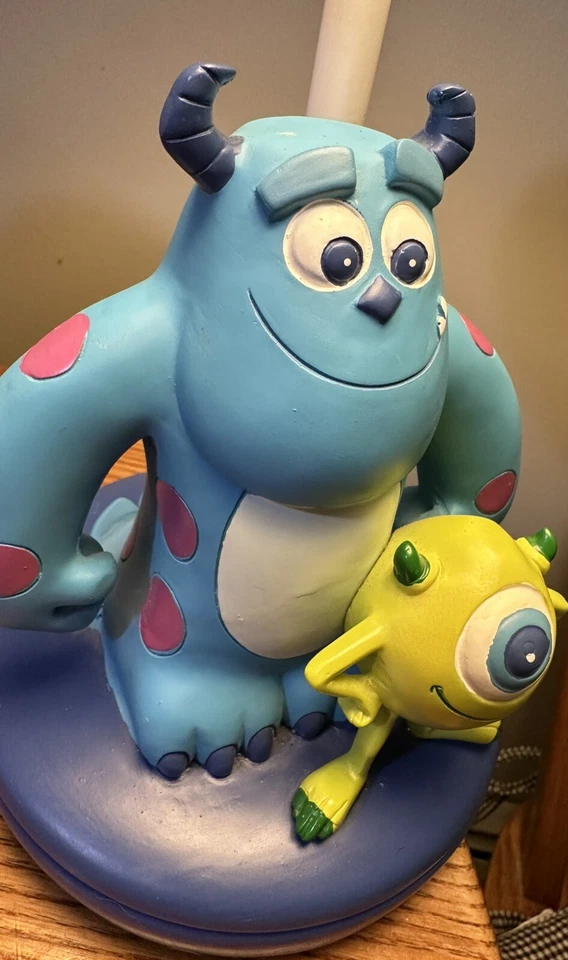 Lámpara de mesa y pantalla a juego Disney Baby Monsters Inc Mike And Sully Y2k Foto 3 de 4