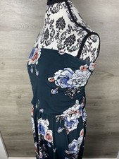 MAURICES Tube Top Strapless Blue Floral Maxie Dress Women's Size 0