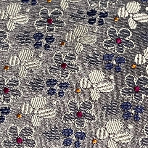 Jerry Garcia Krawatte Silber Floral Blumen Seide Atemberaubend Unikat Stilvolles Design - Bild 6 von 22