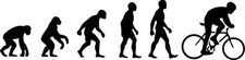 Evolution of Cycling sticker - road bike, bicycle, car