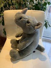 Large Sitting Rhino Plush Soft Toy by Dowman Soft Touch 14” Seated