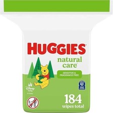 Huggies Natural Care Sensitive Baby Wipes, Unscented 184 Wipes Total 