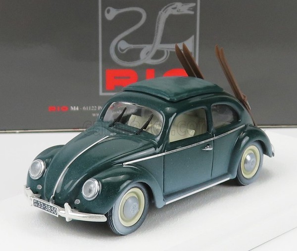 Rio 1/43 Volkswagen Beetle KÄFer Mit Ski 1950 Statisches Modell Diecast-image