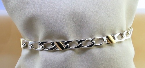 Tiffany & Co. Bracelet in Sterling Silver 925 & 18K Y Gold Size 7.5" - Picture 4 of 7