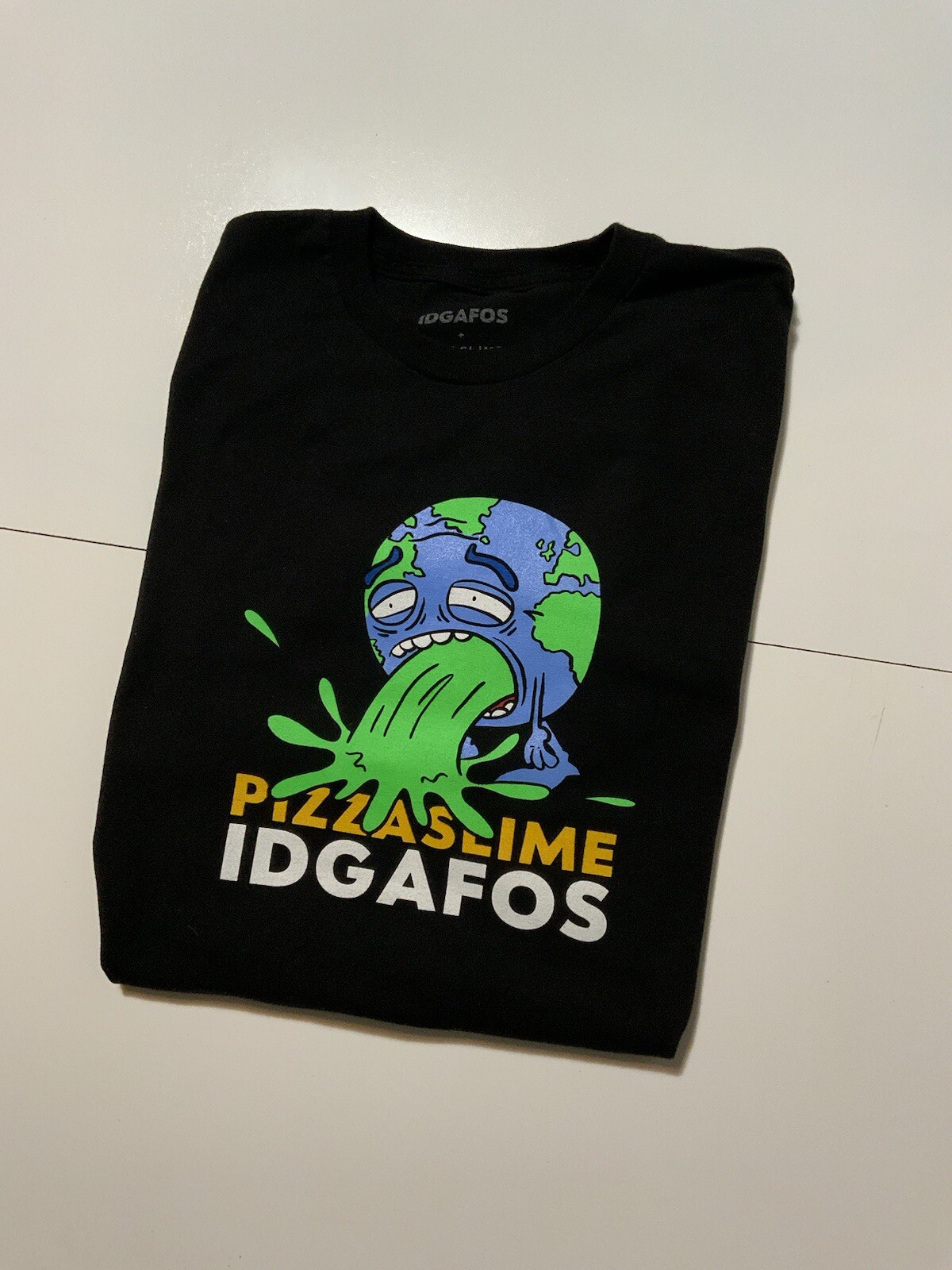 IDGAFOS x Pizzaslime Earth World Puke Tee