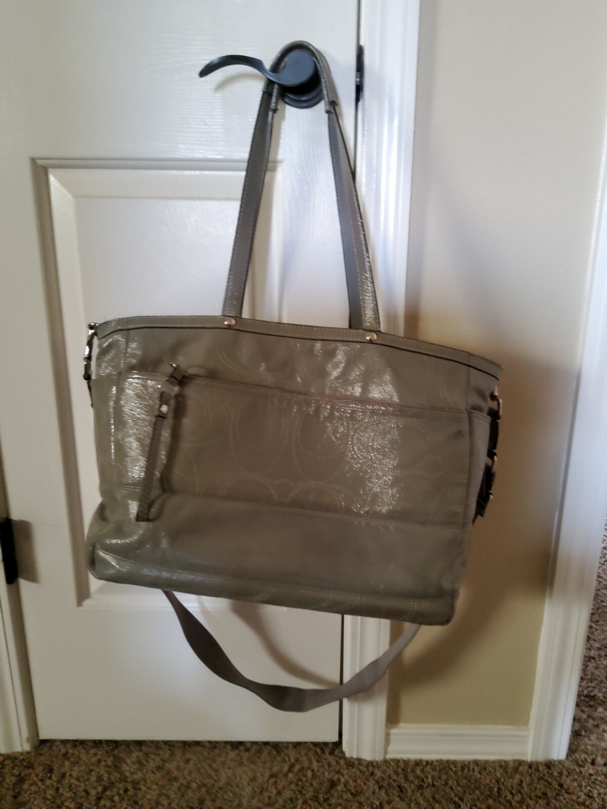 Coach Large Leather Multi-function Purse Briefcas… - image 2