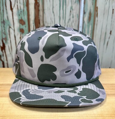 1 New Richardson 256P Trucker Hat Marsh Duck Camo/Olive rope Blank