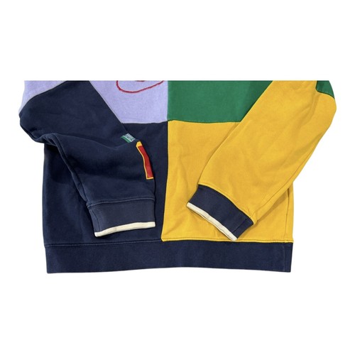 Nike Amplify Blue Ribbon Color Block Sweatshirt Boy size Medium M Crew Neck NAVY - Picture 4 of 8