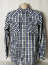 Polo Ralph Lauren Sport Shirt Western Pearl Snap Long Sleeve Check Mens Small