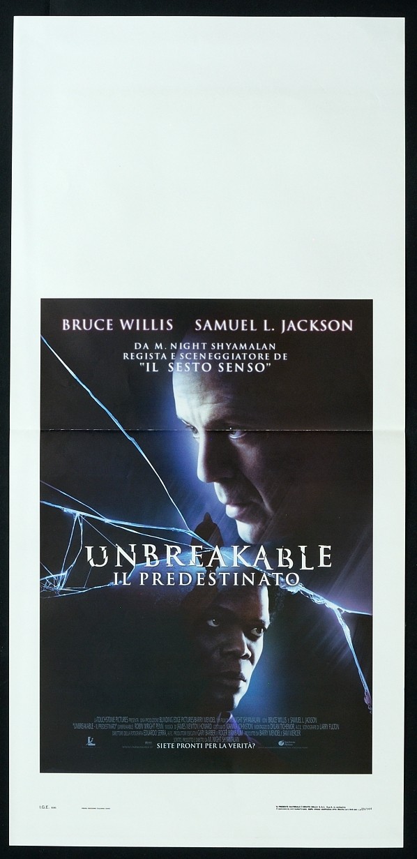 Locandina originale film Unbreakable - Il predestinato (2000) - Regia di M. Night Shyamalan