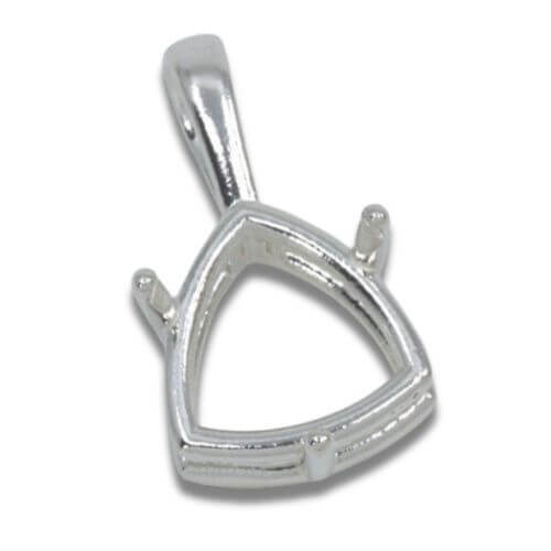 Trillion Side Set Single Bail Pre-notched Pendant Mounting - Picture 1 of 6