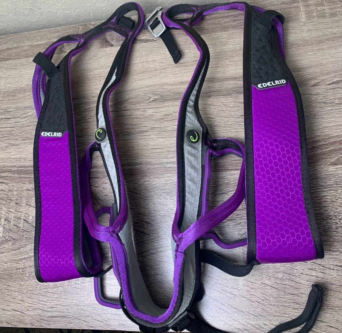 Arneses de escalada Edelrid para mujer lazo púrpura medio exterior escalada en roca