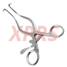 Gelpi Retractor, 3.5", Sharp Prongs, with Grip Lock, Premium German Stainless