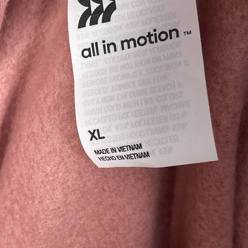 All In Motion Hoodie Sweatshirt Women XL Pullover Pocket Thumbhole Rose Pink - Picture 15 of 18