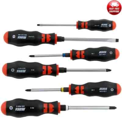 Würth Zebra 6-teiliges Schlitz Kreuzschlitz und Pozidrive Schraubendreher Set 061394244