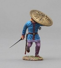 XE017B Running Immortal with Circular Brass Shield Above Head Thomas Gunn Minis