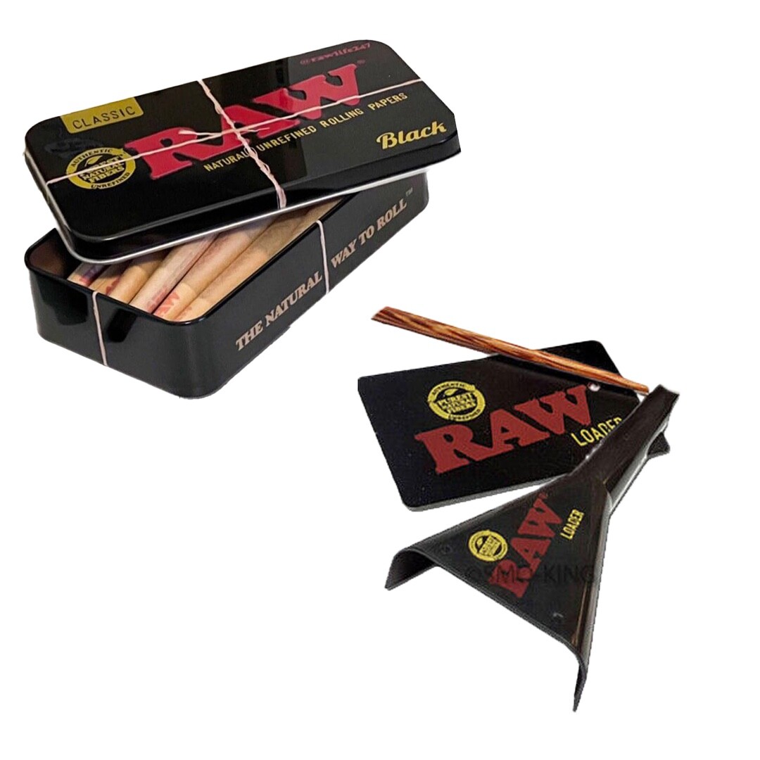 RAW 98 SPECIAL SIZE CONE BUNDLE WITH RAW LOADER AND TIN