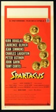 SPARTACUS di S.KUBRICK, KIRK DOUGLAS,RARA 1a EDIZIONE POSTER AFFICHE LOCANDINA B